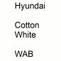 Preview: Hyundai, Cotton White, WAB.